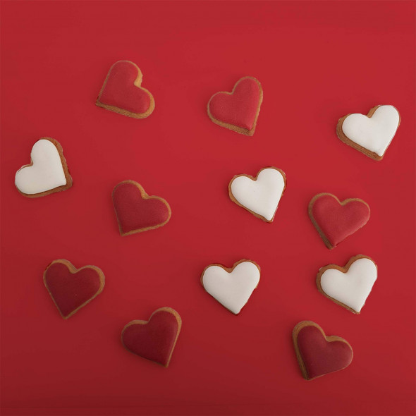 sablé en forme de coeur glaçage royal