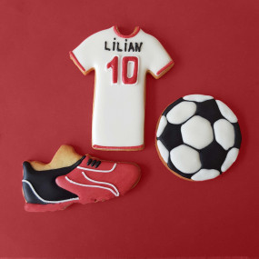 biscuit gateau theme foot fan supporter pas cher
