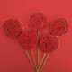 Bouquet de biscuits roses rouges.