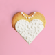 Biscuits coeur robe de mariée