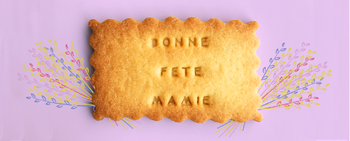 Sablé décoré pour célébrer la fête des grands-mères