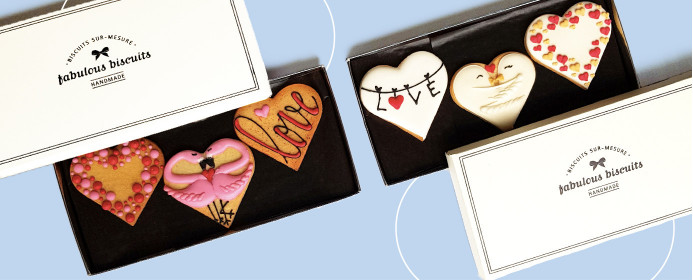 coffrets de biscuits décorés à offrir